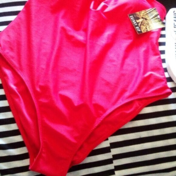 Skinny Dip Red One Piece Bathing Suit High Cut Size US XL - Picture 9 of 16